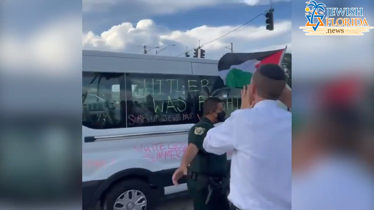 Man arrested after van covered in pro-Nazi, anti-Semitic slogans appears in Miami