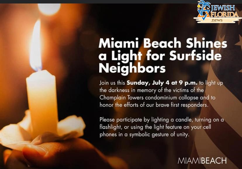 Miami Beach Shines a Light for Surfside Neighbors