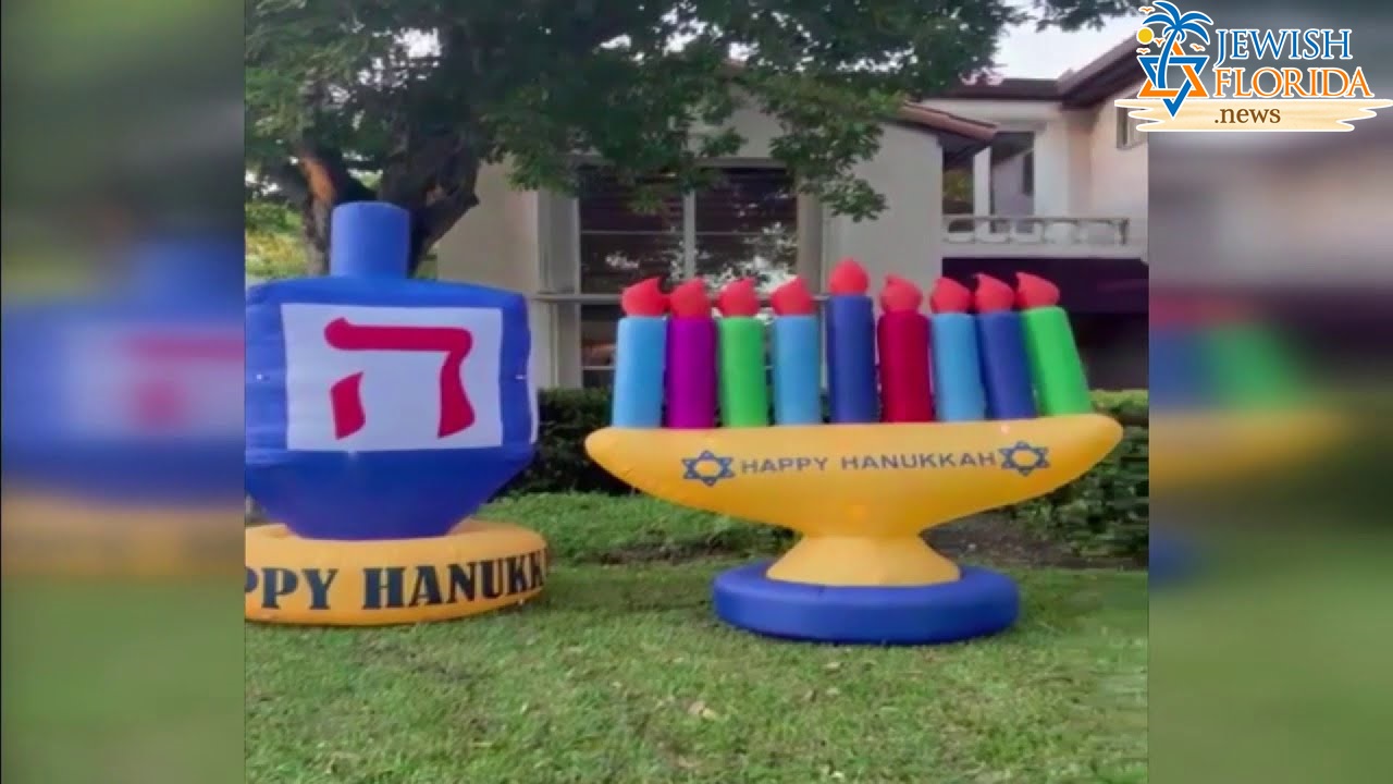 Hanukkah decorations stolen from rabbi’s front yard in Coral Gables
