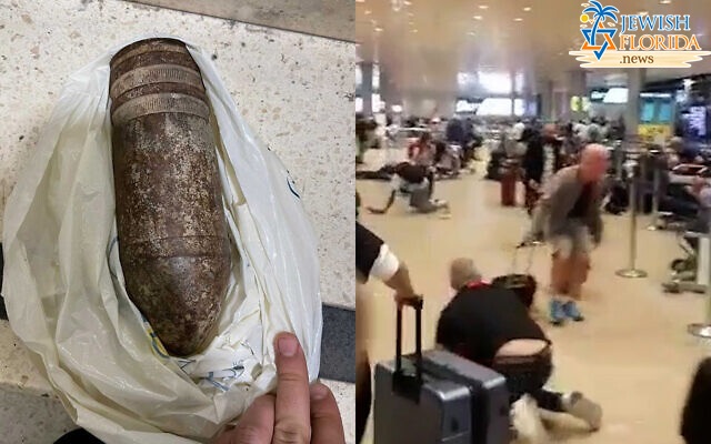 Panic at the airport as US family tries to board plane with souvenir artillery shell