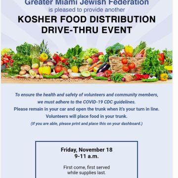 KOSHER FOOD DISTRIBUTION DRIVE-THRU EVENT