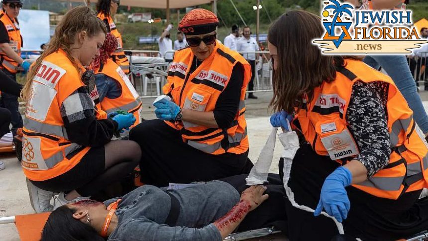 Female Volunteers Participate in United Hatzalah’s Mass-Casualty Simulation