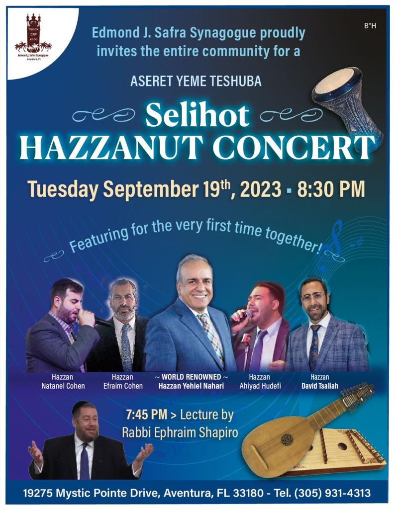 Selihot Hazzanut Concert