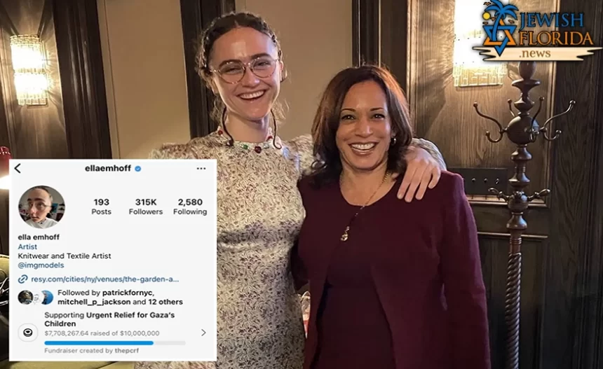 Kamala Harris’ stepdaughter Ella Emhoff  is promoting an $8M Gaza fundraising campaign