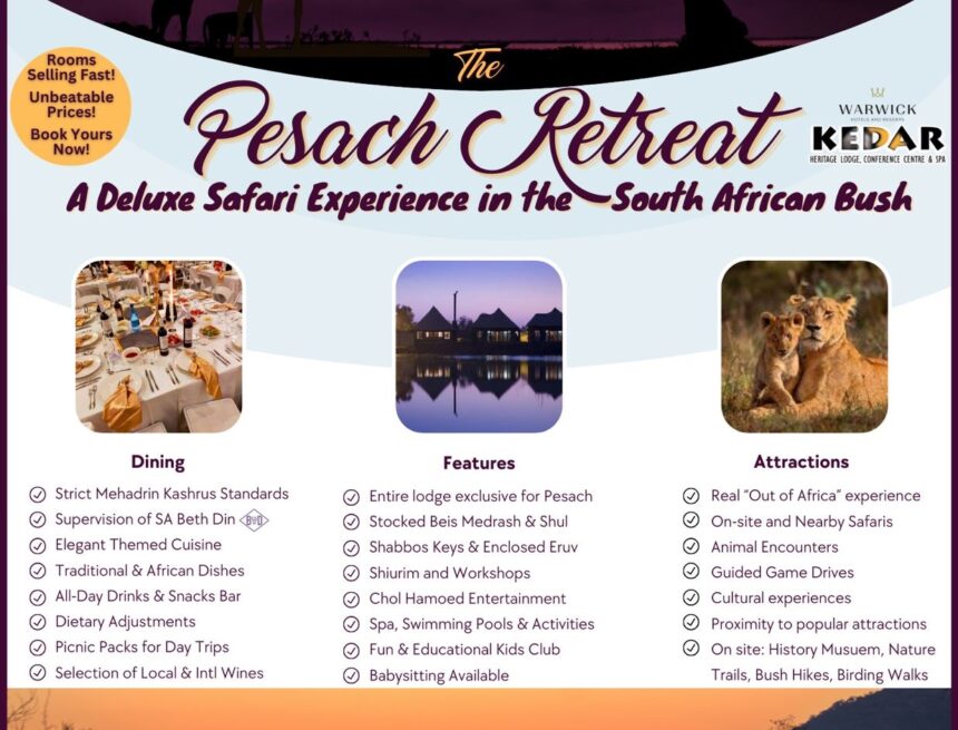 Safari Pesach Retreat in South Africa