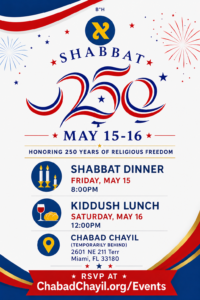 Shabbat 250 at Chabad Chayil