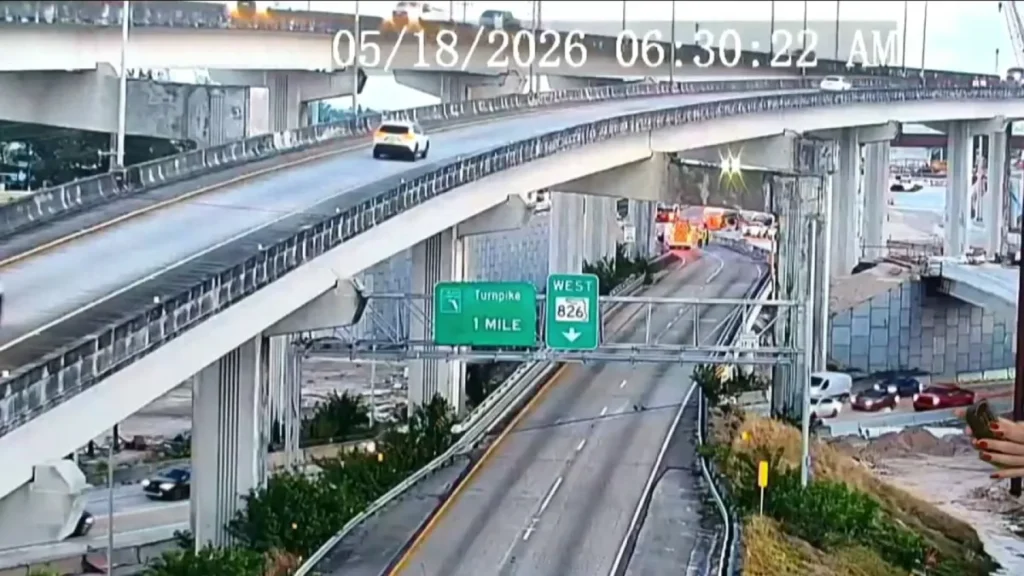 Crash Blocks I‑95 Ramp to Golden Glades Interchange