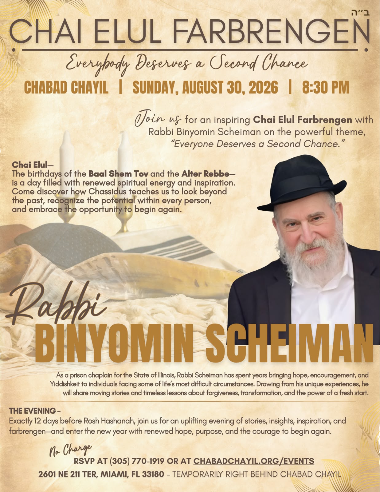 Chai Elul Farbrengen