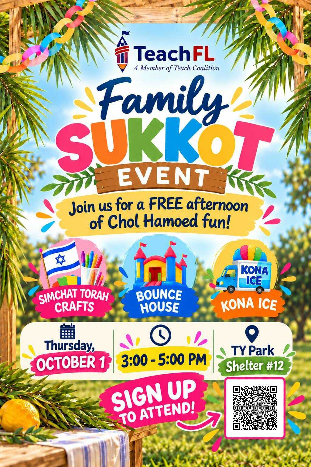 Free Family Sukkot Event At T.Y. Park This Thursday
