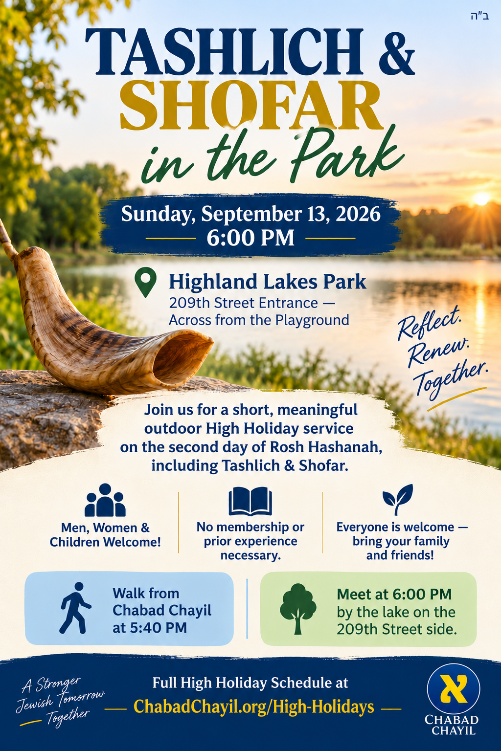 Tashlich & Shofar in Park