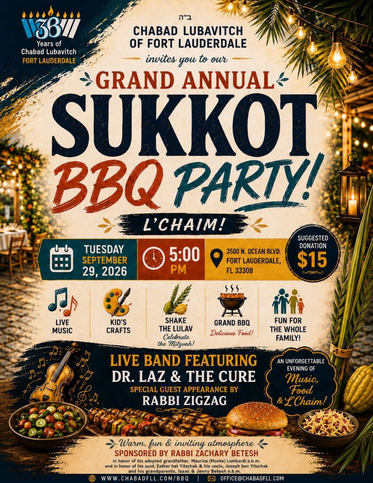 Grand Annual Sukkot BBQ Party!