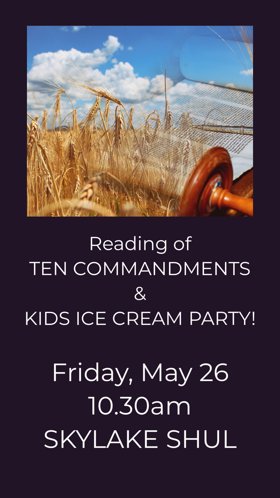 Shavuot Kids Ice Cream 🍦 Party!